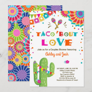 Taco Bout Love Fiesta Couples douche-uitnodiging Kaart