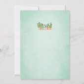 Taco Bout Love Fiesta Couples Shower Invite Cactus Kaart (Achterkant)