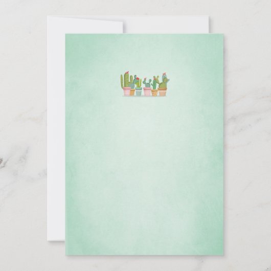 Taco Bout Love Fiesta Couples Shower Invite Cactus Kaart (Achterkant)