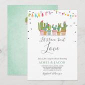 Taco Bout Love Fiesta Couples Shower Invite Cactus Kaart (Voorkant / Achterkant)