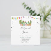 Taco Bout Love Fiesta Couples Shower Invite Cactus Kaart (Staand voorkant)