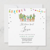 Taco Bout Love Fiesta Couples Shower Invite Cactus Kaart (Voorkant)