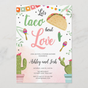 Taco Bout Love Fiesta Couples Shower Invite Cactus Kaart