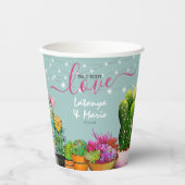 Taco 'bout Love Fiesta Koppels Bruiloft Papieren Bekers (Voorkant)