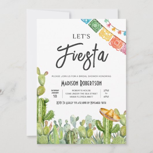 Taco 'Bout Love Fiesta koppels Mexicaanse Douche Kaart (Voorkant)