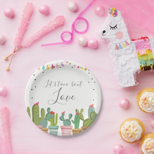 Taco Bout Love Fiesta Vrijgezellenfeest Paper Bord (Feest)