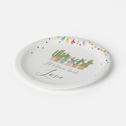 Taco Bout Love Fiesta Vrijgezellenfeest Paper Bord (Gekanteld)