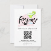 Taco Bout Love Huwelijks RSVP Kaart met QR Code (Voorkant)