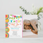 Taco Bout Love Invitation Couples Fiesta Shower Kaart (Staand voorkant)