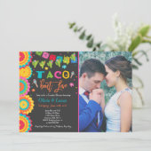 Taco Bout Love Invitation Couples Fiesta Shower Kaart (Staand voorkant)