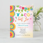 Taco Bout Love Invitation Couples Fiesta Shower Kaart (Staand voorkant)