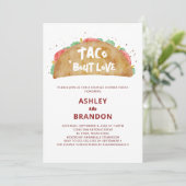 Taco 'Bout Love Koppel Bruiloft Shower Fiesta Kaart (Staand voorkant)