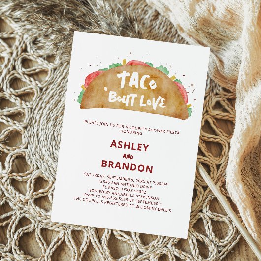 Taco 'Bout Love Koppel Bruiloft Shower Fiesta Kaart