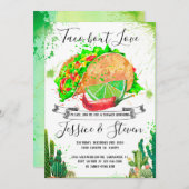 Taco bout love koppel shower uitnodiging cactus (Voorkant / Achterkant)