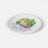 Taco 'Bout Love! Laatste Bruidsmeisjesfeest Papieren Bordje (Gekanteld)