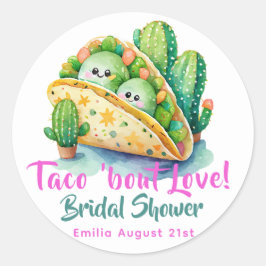 Taco 'Bout Love! Laatste Bruidsmeisjesfeest Ronde Sticker