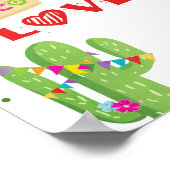 Taco Bout Love Mexicaans Cactus Fiesta Tafelbord Poster (Hoek)