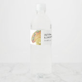Taco bout Love Mexican Couples Shower Waterfles Etiket (Achterkant)