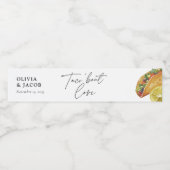 Taco bout Love Mexican Couples Shower Waterfles Etiket (Enkel label)