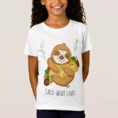 Taco Bout Love Sloth en Taco T-shirt (Voorkant)