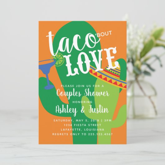 Taco Bout Love Uitnodiging (Staand voorkant)