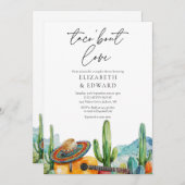 Taco Bout Love Waterverf Cactus Couples Douche Kaart (Voorkant / Achterkant)