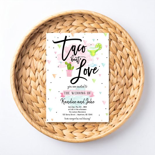 Taco Bout Love Wedding Invitation Kaart