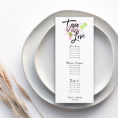 Taco Bout Love Wedding Menu