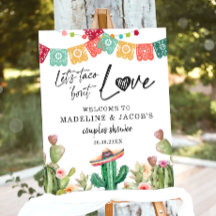 Taco Bout Love Welkom Bord Fiesta Cactus Bruiloft
