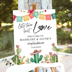 Taco Bout Love Welkom Bord Fiesta Cactus Bruiloft Poster