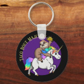 Taco Bout Majestic Sloth Riding Unicorn Sleutelhanger (Voorkant)