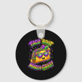 Taco Bout Mardi Gras Fat Tuesday Funny Mexican Foo Sleutelhanger (Voorkant)
