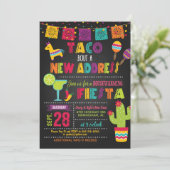 Taco Bout New Address Housewarming Invitation Kaart (Staand voorkant)
