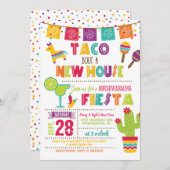 Taco Bout New House Housewarming Invitation W Kaart (Voorkant / Achterkant)