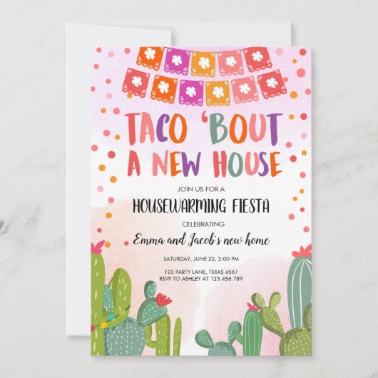 Taco Bout New House Housewarming Party Fiesta Kaart (Voorkant)
