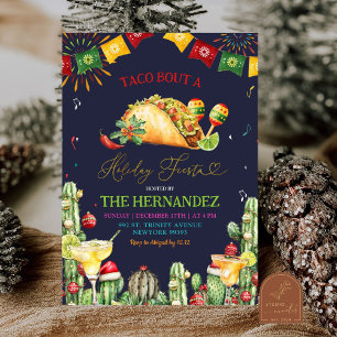 Taco Bout Night Fiesta Margaritas Kerstfeest Kaart