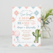 Taco Bout of a Baby Taco Fiesta Gender onthulling Kaart (Staand voorkant)