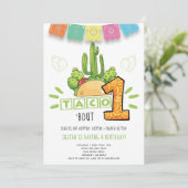Taco Bout One | Eerste verjaardag Fiesta Kaart (Staand voorkant)