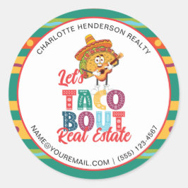 Taco Bout Real Estate Marketing Ronde Sticker