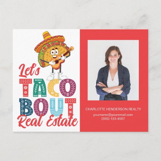 Taco Bout Real Estate Photo Marketing Briefkaart (Voorkant)