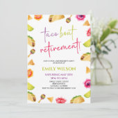 Taco Bout Retirement! Fiesta Retirement Party Kaart (Staand voorkant)