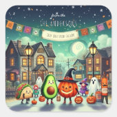 Taco 'Bout Spook-tacular | Halloween-traktatie Vierkante Sticker (Voorkant)