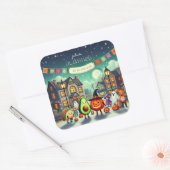 Taco 'Bout Spook-tacular | Halloween-traktatie Vierkante Sticker (Envelop)