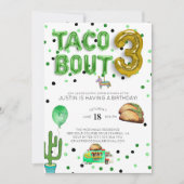 Taco Bout Three | Uitnodiging voor derde verjaarda (Voorkant)