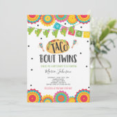 Taco 'Bout Twins Fiesta Twin Baby shower Kaart (Staand voorkant)