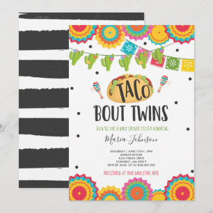 Taco 'Bout Twins Fiesta Twin Baby shower Kaart