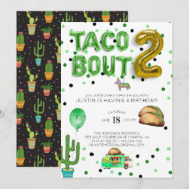 Taco Bout Two | Tweede verjaardagsuitnodiging Kaart