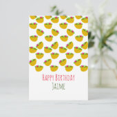 Taco Bowls Birthday Party Kaart (Staand voorkant)