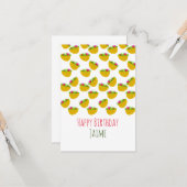 Taco Bowls Birthday Party Kaart (Voorkant / Achterkant in situ)