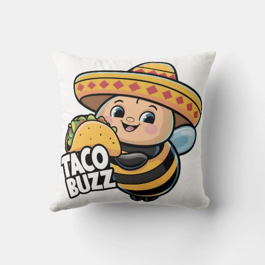 Taco Buzz Bumble Bee Kussen (Achterkant)